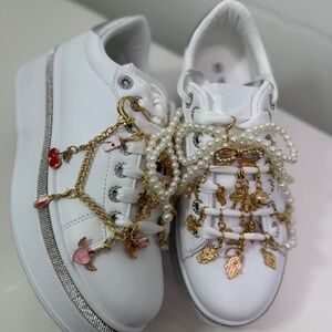 Women Platform High Heel Fashion Sneakers Walking Lace Up Stylish Sneakers